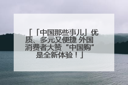 「中国那些事儿」优质、多元又便捷 外国消费者大赞“中国购”是全新体验！