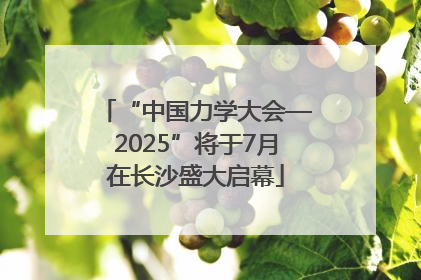 “中国力学大会—2025”将于7月在长沙盛大启幕