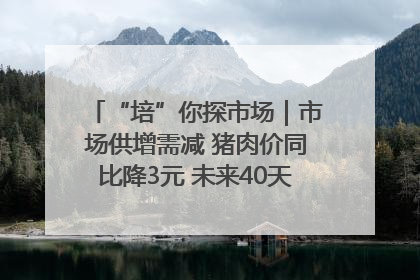 “培”你探市场｜市场供增需减 猪肉价同比降3元 未来40天便宜猪肉敞开吃
