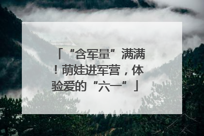 “含军量”满满！萌娃进军营，体验爱的“六一”