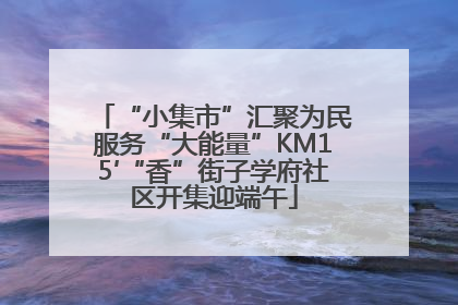 “小集市”汇聚为民服务“大能量”KM15′“香”街子学府社区开集迎端午