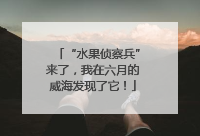 “水果侦察兵”来了，我在六月的威海发现了它！