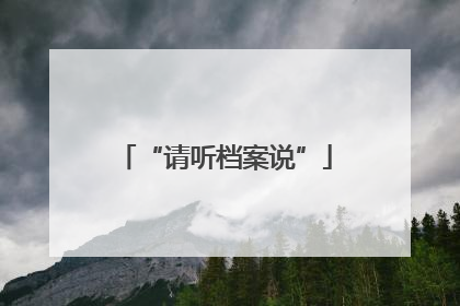 “请听档案说”