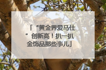 “黄金界爱马仕”创新高！扒一扒金饰品那些事儿