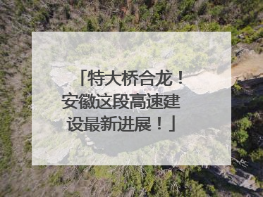 特大桥合龙！安徽这段高速建设最新进展！