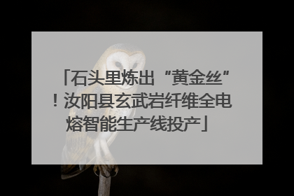 石头里炼出“黄金丝”！汝阳县玄武岩纤维全电熔智能生产线投产