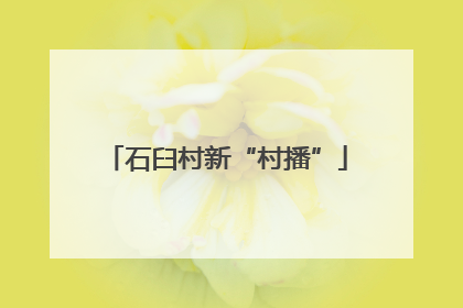 石臼村新“村播”
