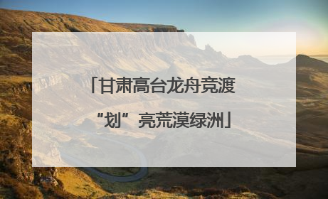 甘肃高台龙舟竞渡“划”亮荒漠绿洲