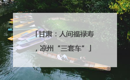 甘肃：人间福禄寿，凉州“三套车”