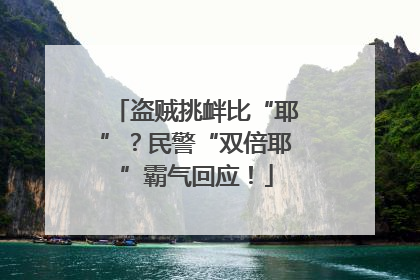 盗贼挑衅比“耶”？民警“双倍耶”霸气回应！
