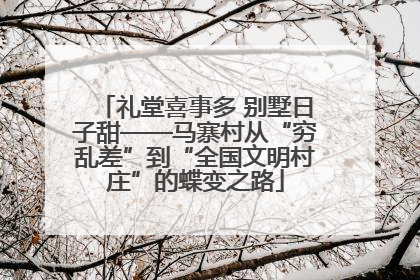 礼堂喜事多 别墅日子甜——马寨村从“穷乱差”到“全国文明村庄”的蝶变之路