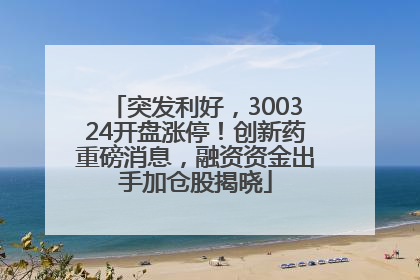 突发利好，300324开盘涨停！创新药重磅消息，融资资金出手加仓股揭晓