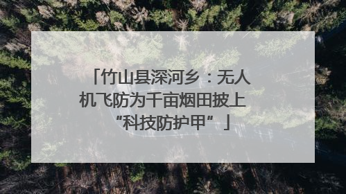 竹山县深河乡：无人机飞防为千亩烟田披上“科技防护甲”
