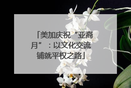 美加庆祝“亚裔月”：以文化交流铺就平权之路