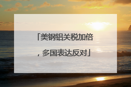 美钢铝关税加倍，多国表达反对