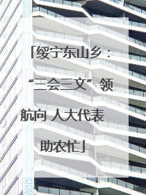 绥宁东山乡：“三会三文”领航向 人大代表助农忙