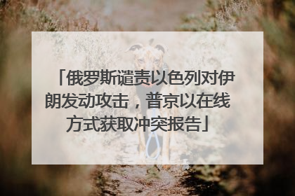 俄罗斯谴责以色列对伊朗发动攻击，普京以在线方式获取冲突报告
