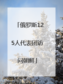 俄罗斯125人代表团访问朝鲜