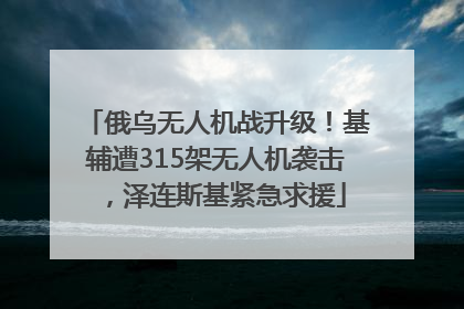 俄乌无人机战升级！基辅遭315架无人机袭击，泽连斯基紧急求援