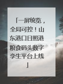 一屏统览，全局可控！山东港口日照港粮食码头数字孪生平台上线