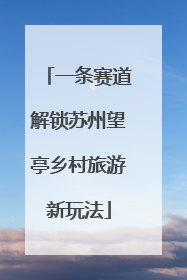 一条赛道解锁苏州望亭乡村旅游新玩法
