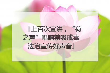 上百次宣讲，“荷之声”唱响禁吸戒毒法治宣传好声音