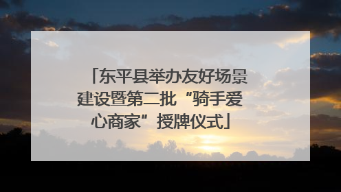 东平县举办友好场景建设暨第二批“骑手爱心商家”授牌仪式