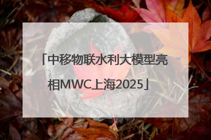 中移物联水利大模型亮相MWC上海2025