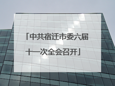 中共宿迁市委六届十一次全会召开