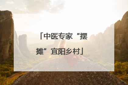 中医专家“摆摊”宜阳乡村