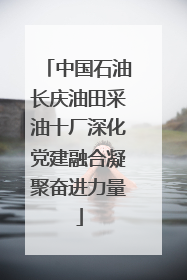 中国石油长庆油田采油十厂深化党建融合凝聚奋进力量