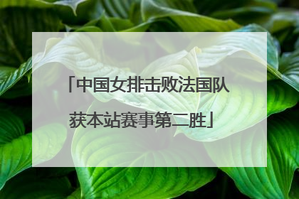 中国女排击败法国队 获本站赛事第二胜