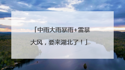 中雨大雨暴雨+雷暴大风，要来湖北了！