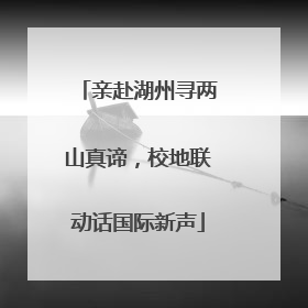 亲赴湖州寻两山真谛，校地联动话国际新声