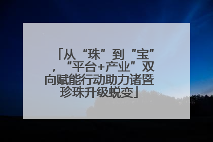 从“珠”到“宝”，“平台+产业”双向赋能行动助力诸暨珍珠升级蜕变
