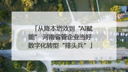从降本增效到“AI赋能” 河南省管企业当好数字化转型“排头兵”