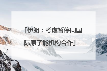 伊朗：考虑暂停同国际原子能机构合作