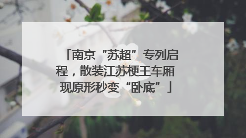 南京“苏超”专列启程，散装江苏梗王车厢现原形秒变“卧底”