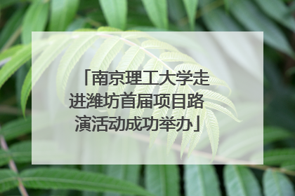南京理工大学走进潍坊首届项目路演活动成功举办