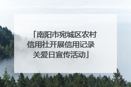 南阳市宛城区农村信用社开展信用记录关爱日宣传活动