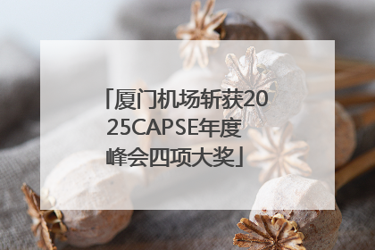 厦门机场斩获2025CAPSE年度峰会四项大奖