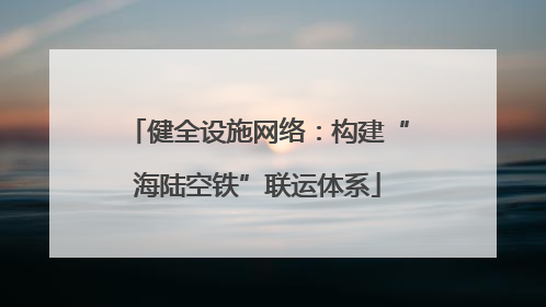 健全设施网络：构建“海陆空铁”联运体系