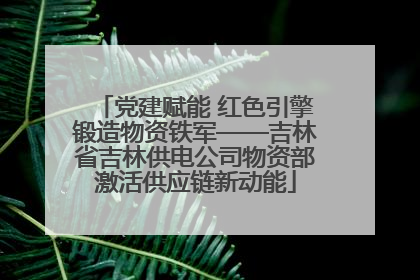 党建赋能 红色引擎锻造物资铁军——吉林省吉林供电公司物资部激活供应链新动能