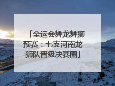 全运会舞龙舞狮预赛：七支河南龙狮队晋级决赛圈