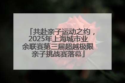 共赴亲子运动之约，2025年上海城市业余联赛第三届超越极限亲子挑战赛落幕