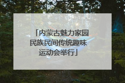 内蒙古魅力家园民族民间传统趣味运动会举行