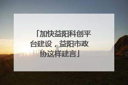 加快益阳科创平台建设，益阳市政协这样建言