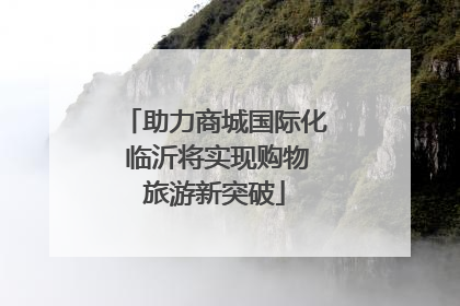 助力商城国际化 临沂将实现购物旅游新突破