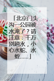 北京门头沟一公园被水淹了？请注意：千万别趟水，小心水蛇、水蛭……