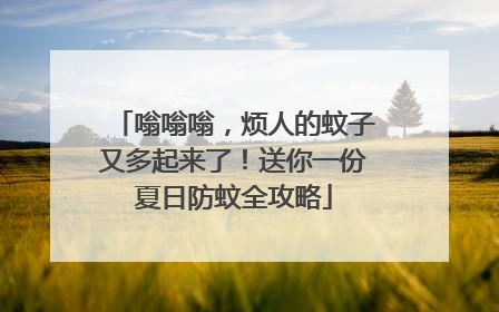 嗡嗡嗡，烦人的蚊子又多起来了！送你一份夏日防蚊全攻略